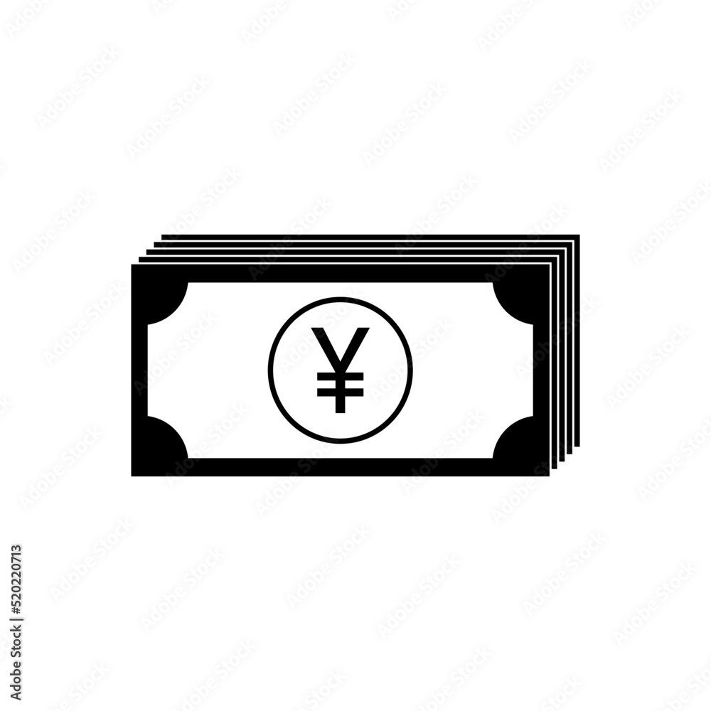 Japan Money Currency, Yen Icon Symbol. Vector Illustration Japan Money Currency, Yen Icon Symbol. Vector Illustration
