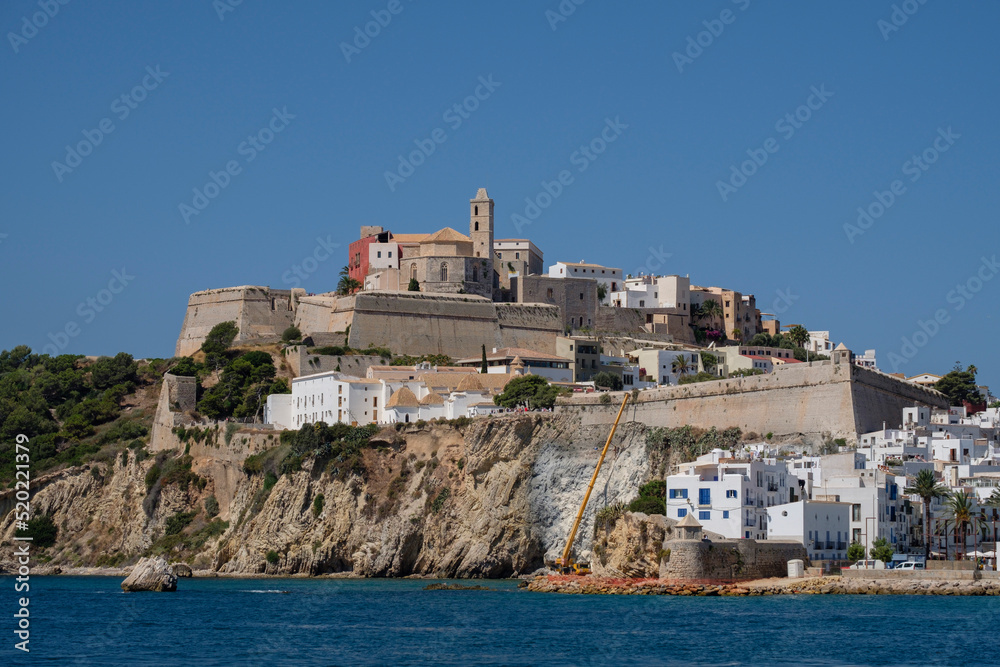 d Alt vila desde el mar, Ibiza, balearic islands, Spain