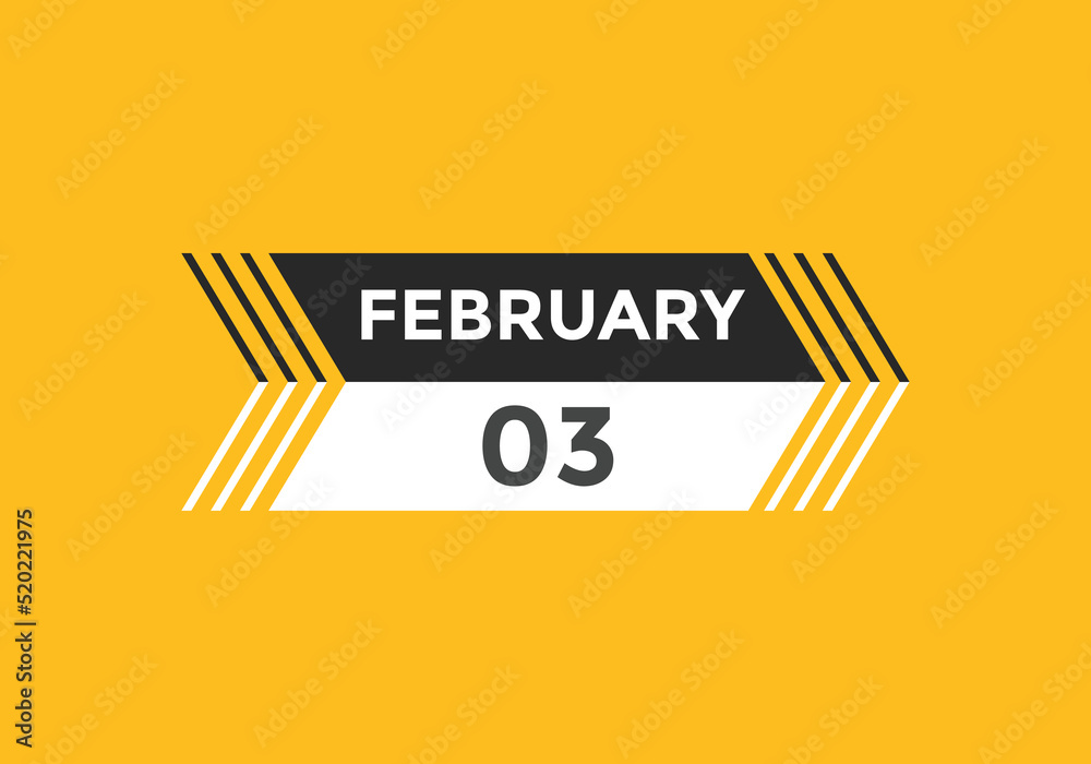 February 3 Calendar icon Design. Calendar Date 3rd February. Calendar template
February 3 Calendar icon Design. Calendar Date 3rd February. Calendar template