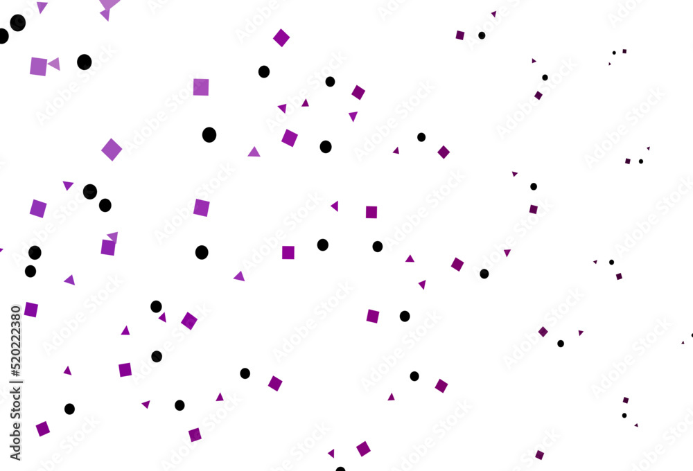 Light Purple vector texture in poly style with circles, cubes.