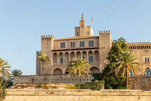 Palma de Mallorca  Spain. The Palau Reial de l Almudaina  Royal Palace of La Almudaina   an alcazar and one of the official residences of the Spanish royal family