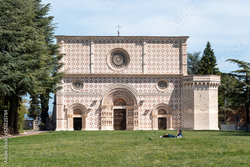 Wallpaper Mural Beautiful Romanesque portal of the basilica Santa Maria di Collemaggio in L'Aqui