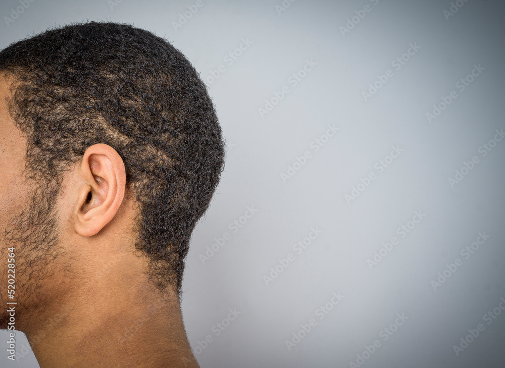 Obraz premium afro american man ear detail