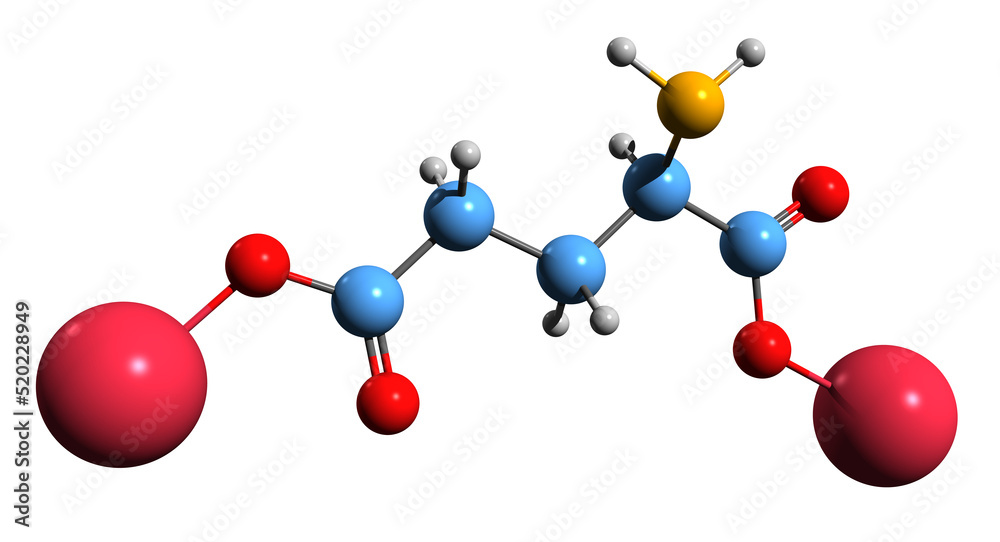 3D image of Disodium Cocoyl Glutamate skeletal formula - molecular chemical structure of anionic surfactant isolated on white background
3D image of Disodium Cocoyl Glutamate skeletal formula - molecular chemical structure of anionic surfactant isolated on white background