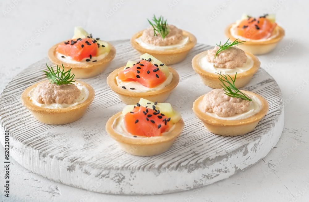 Seafood canapes