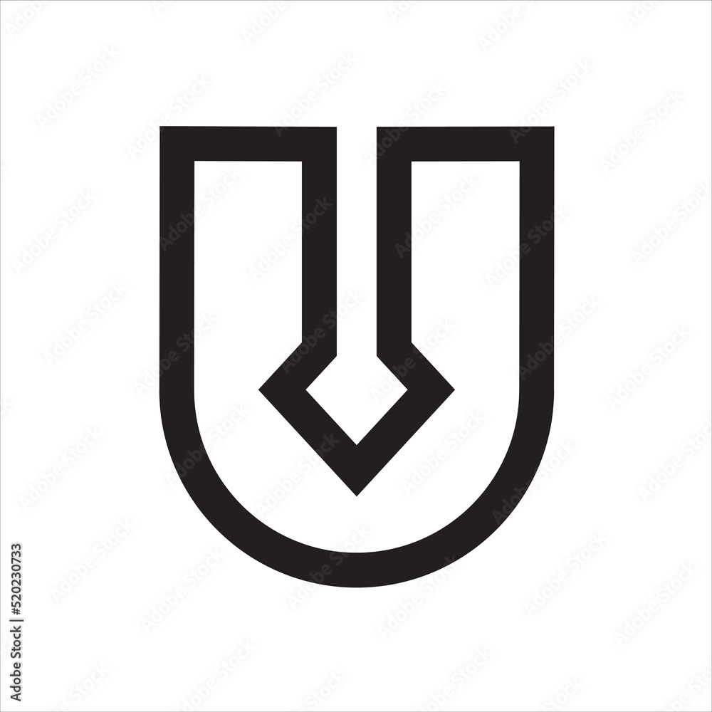 Vector Abstract Outline Initial Letter U Logo Design Brand Symbol Icon Template Illustrations Vector Abstract Outline Initial Letter U Logo Design Brand Symbol Icon Template Illustrations