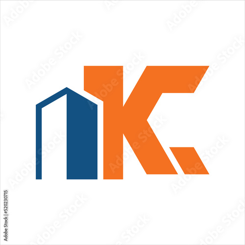 Vector Creative Abstract Building Initial Letter K and C Logo Design Symbol Icon Template Illustrations