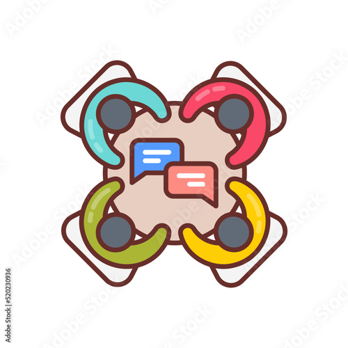 Business Meeting icon in vector. Logotype