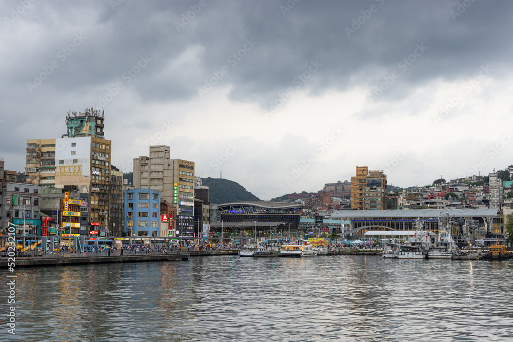Naklejka premium KeeLung, Taiwan KeeLung harbor in Taiwan