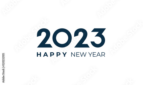 2023 new year minimalistic poster. Happy holiday background concept. Vector illustration