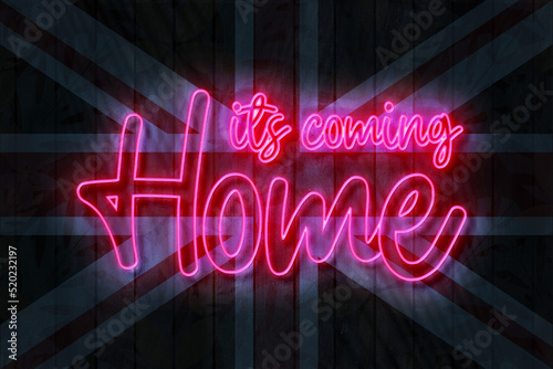 Its Coming Home 3D illustration on a Union Jack Background