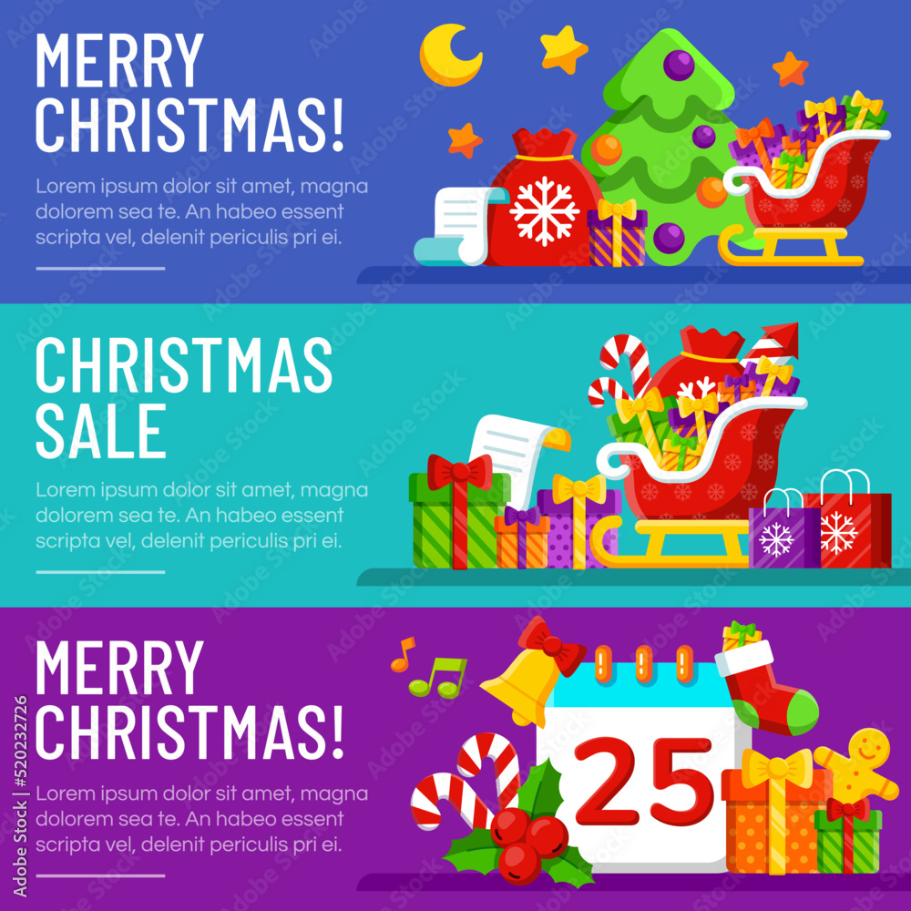 Christmas banner design. Vector illustration Christmas banner design. Vector illustration