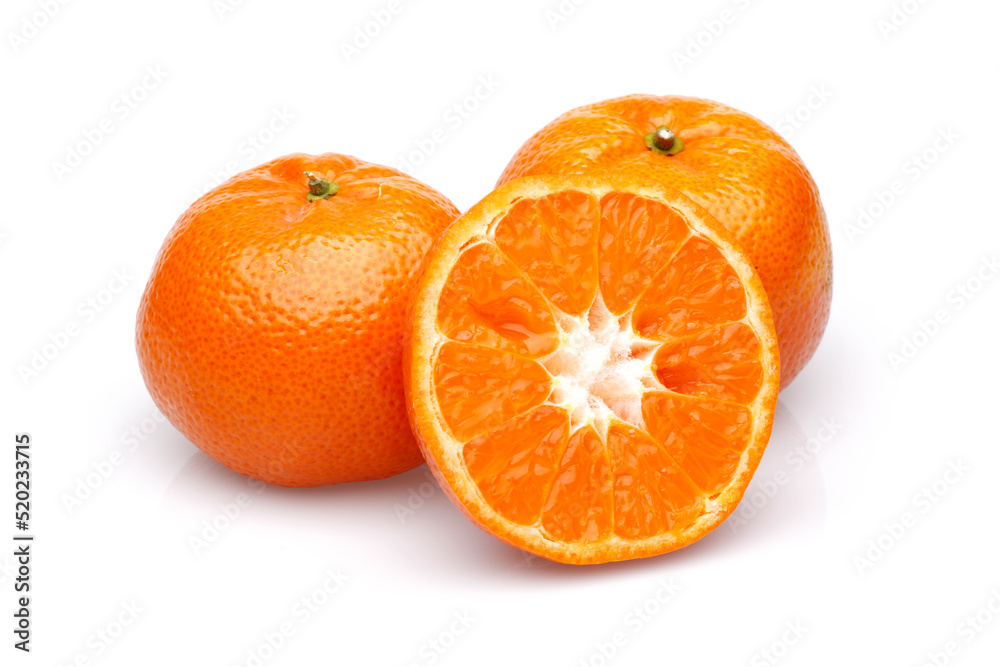 tangerine isolated on white background tangerine isolated on white background