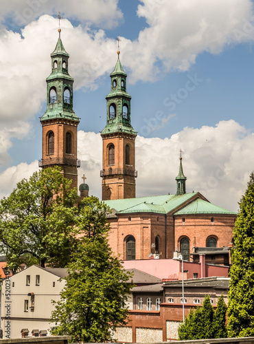 Piekary Slaskie in Upper Silesia (Gorny Slask) region of Poland. Neo-romanesque basilica of St Mary photo