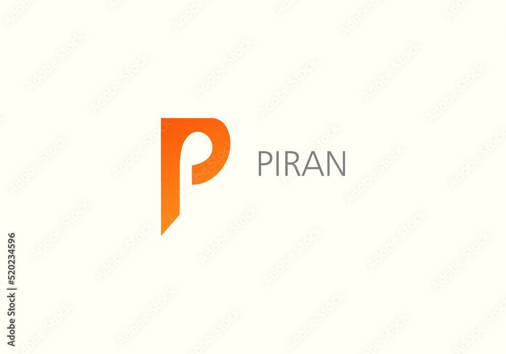 abstract, alphabet or letter P logo concept, hand-drawn abstract, creative vector logo for any business.Letter P Logo. P Letter Design, brand identity,