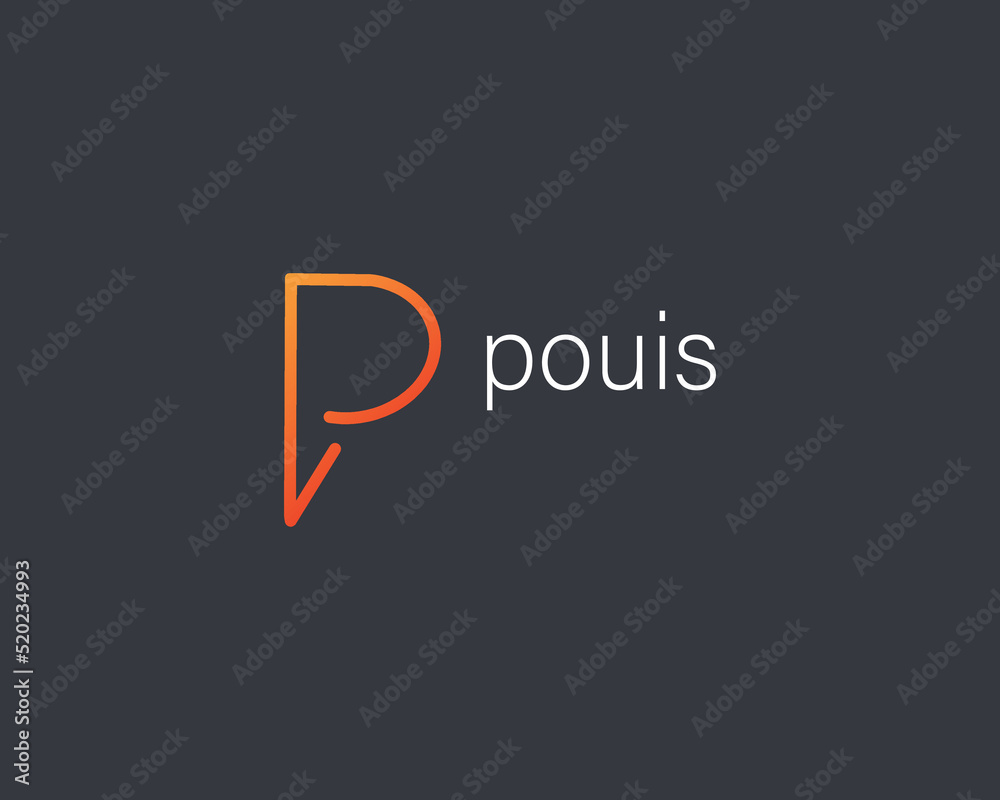 abstract, alphabet or letter P logo concept, hand-drawn abstract, creative vector logo for any business.Letter P Logo. P Letter Design, brand identity, abstract, alphabet or letter P logo concept, hand-drawn abstract, creative vector logo for any business.Letter P Logo. P Letter Design, brand identity,