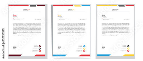 Modern business letterhead template vector