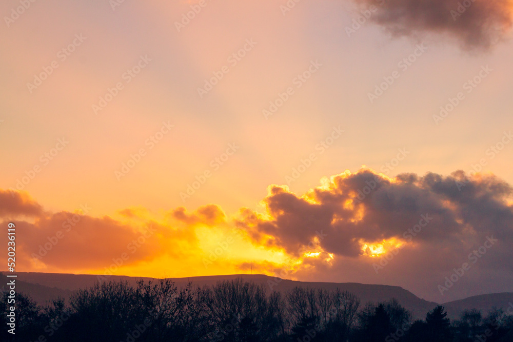 Fototapeta premium fire in the sky