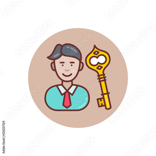Business Key icon in vector. Logotype