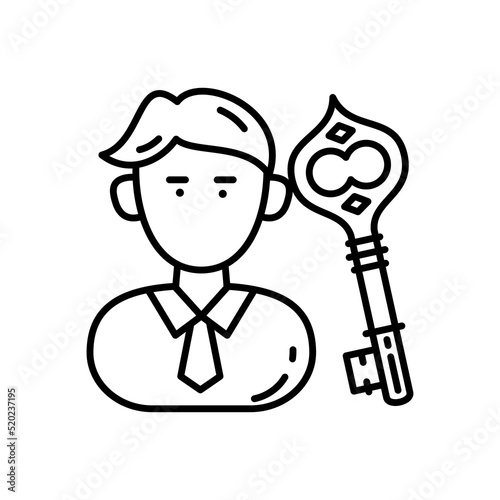 Business Key icon in vector. Logotype