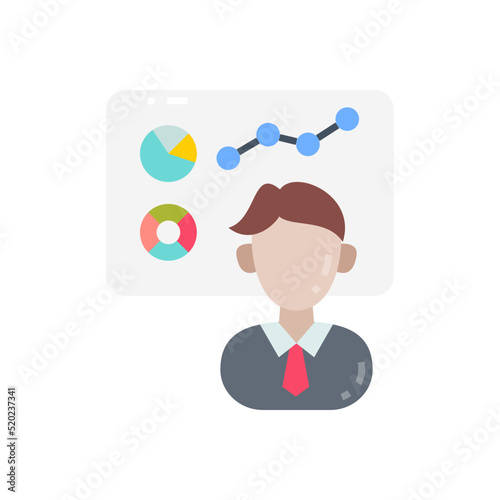 Presentation Board icon in vector. Logotype