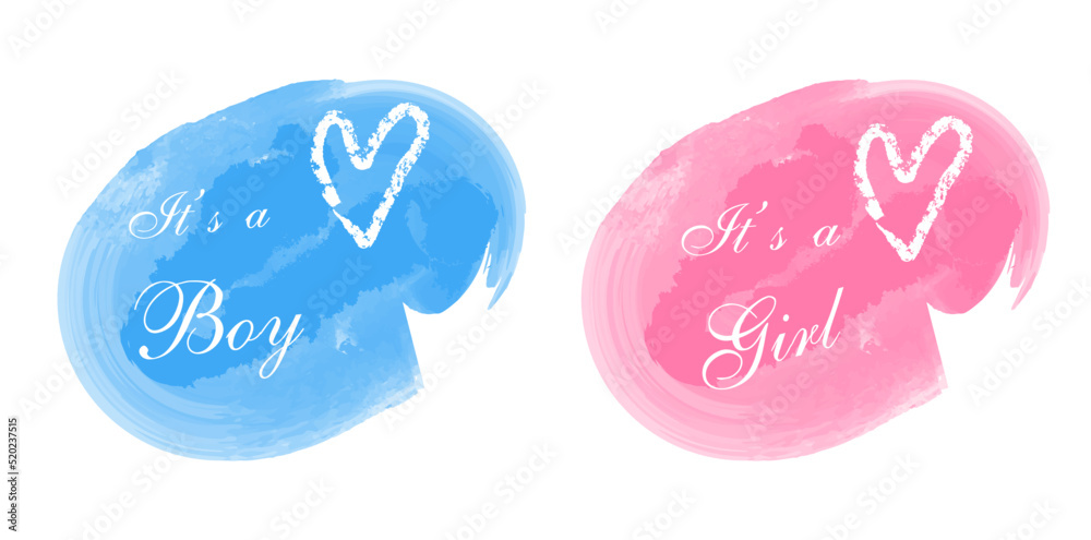 Baby announcement card design element Baby announcement card design element