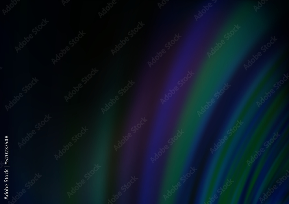 Fototapeta premium Dark BLUE vector pattern with bubble shapes.