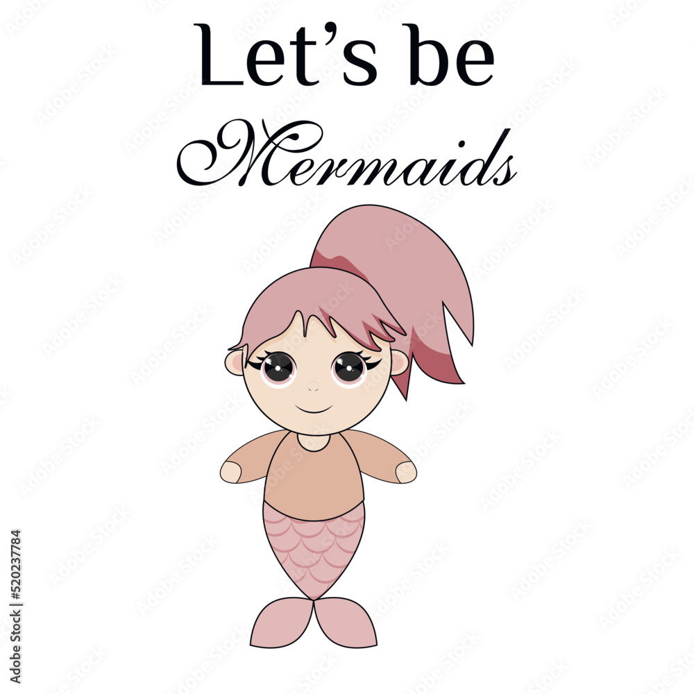 Mermaids vector cartoon illustration
