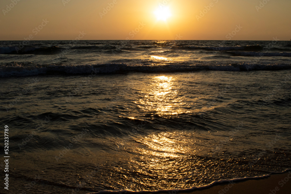 sunset on the beach