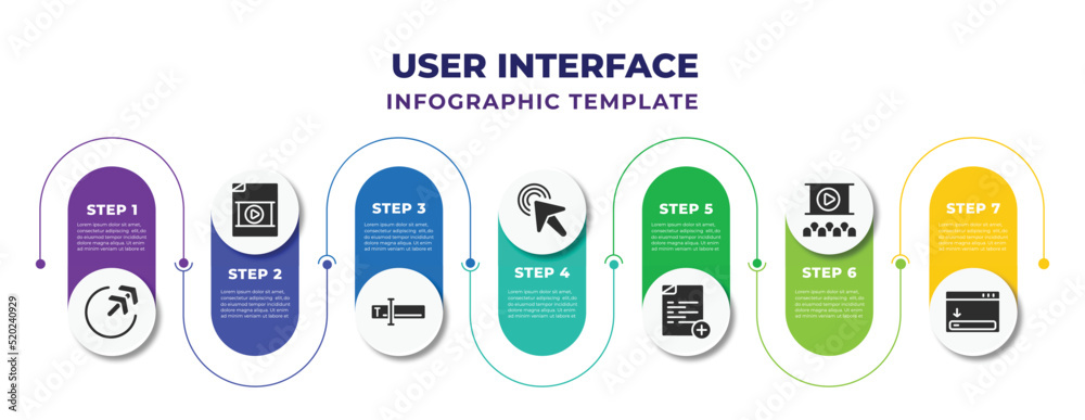 Vecteur Stock user interface infographic design template with external ...