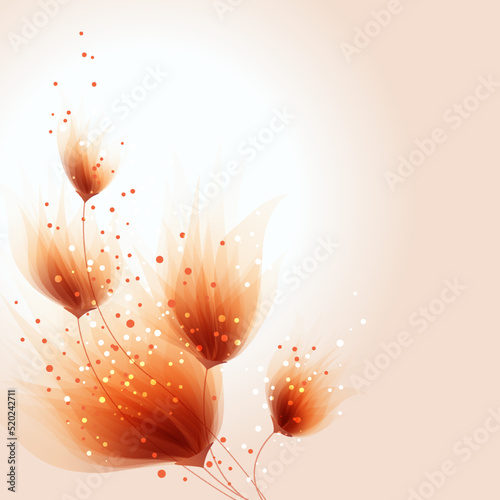 vector background with flowers