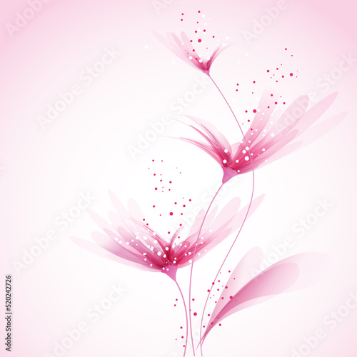 vector background with orange flowers