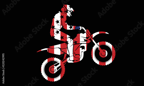 Usa Dirt Bike T-shirt Design