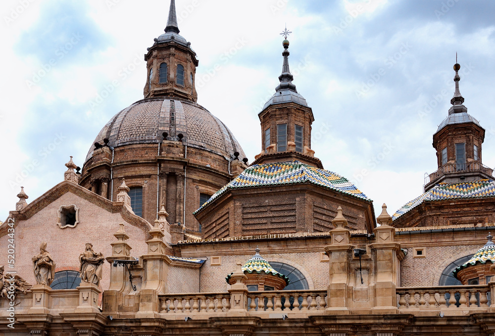 Nuestra Senora des Pilar Basilica, Saragossa, Zaragoza, Aragon, Spain, Europe