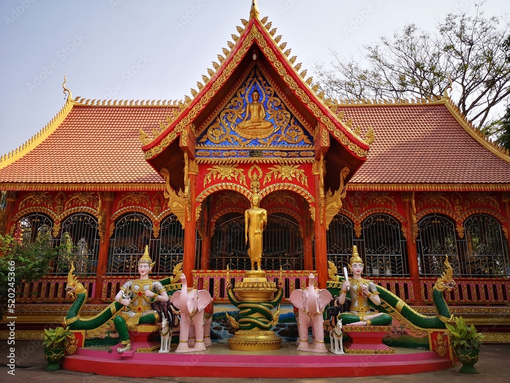 Fototapeta premium Buddhist temple in Vientiane, Laos