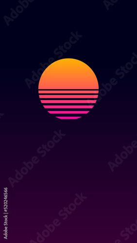 cybersun is a unique icon of cyberpunk style in sunset and sunrise conditions