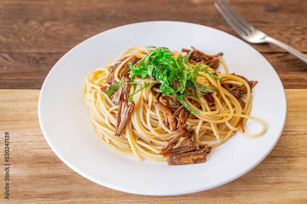 自家製なめ茸の和風パスタ