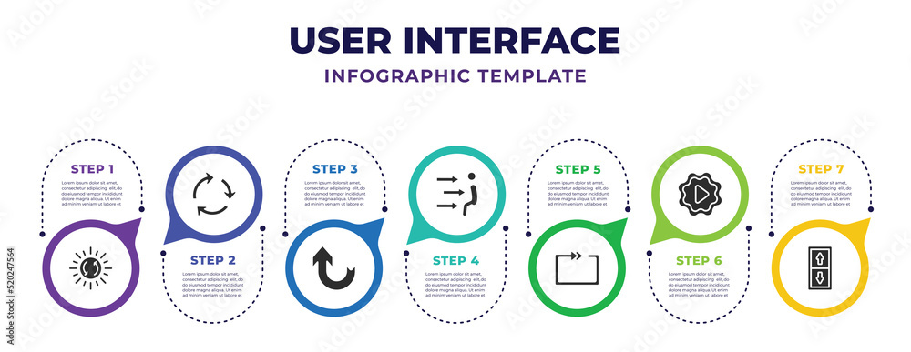 user interface infographic design template with solar recycle ...