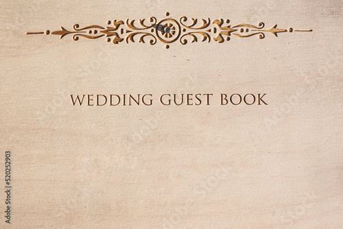 Wedding book for guests made of wood