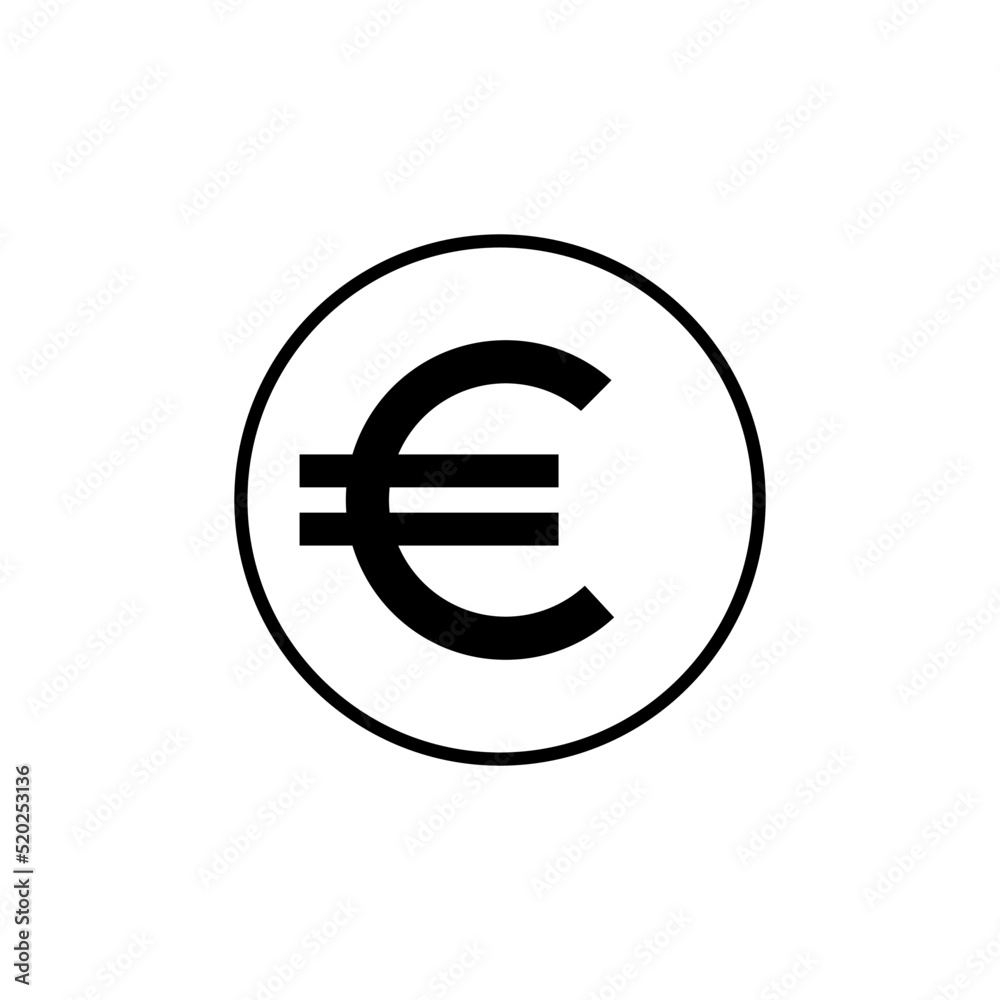 Euro Icon Symbol for Pictogram or Graphic Design Element. Vector Illustration Euro Icon Symbol for Pictogram or Graphic Design Element. Vector Illustration
