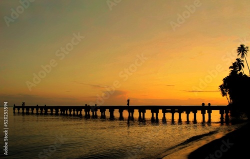 sunset on the beach