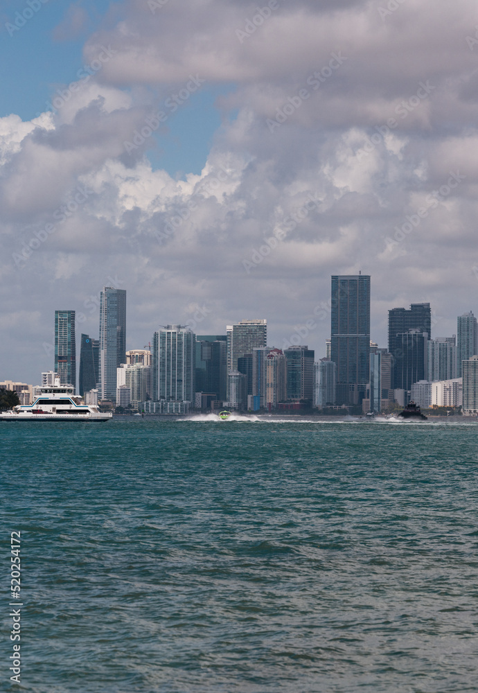 Fototapeta premium beach skyline miami usa florida 