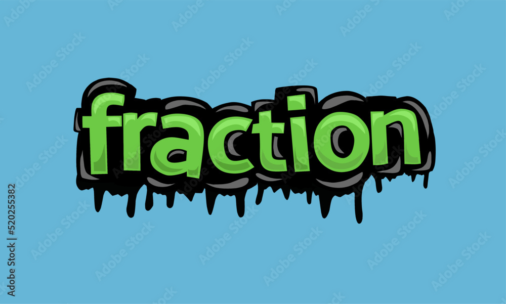 Fractions Lettering FRACTION background writing vector design Stock Vector | Adobe Stock