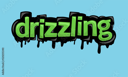 DRIZZLING background writing vector design