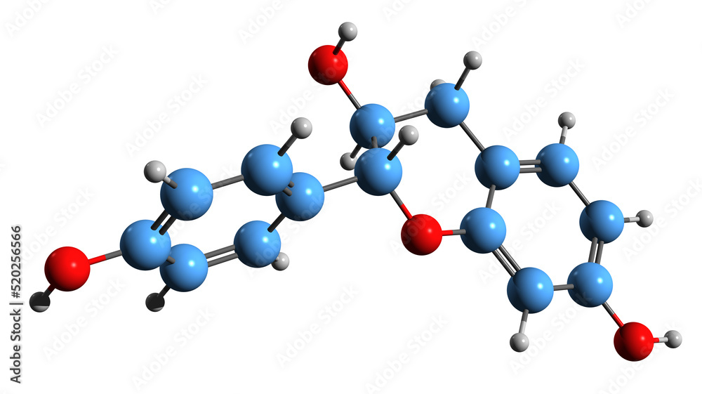 3D image of Guibourtinidol skeletal formula - molecular chemical structure of flavan-3ol isolated on white background
3D image of Guibourtinidol skeletal formula - molecular chemical structure of flavan-3ol isolated on white background