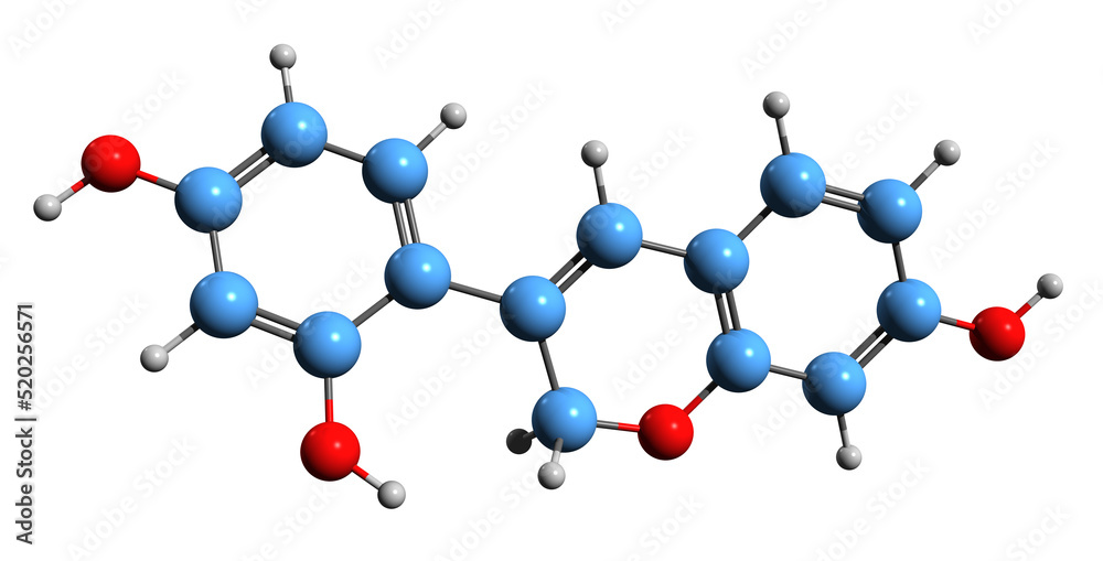 3D image of Haginin D skeletal formula - molecular chemical structure of Isoflavene isolated on white background
3D image of Haginin D skeletal formula - molecular chemical structure of Isoflavene isolated on white background