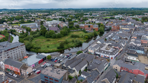 Ennis is the county town of County Clare ,view of colorful streets and neighborhoods, Ireland, July,23,2022A