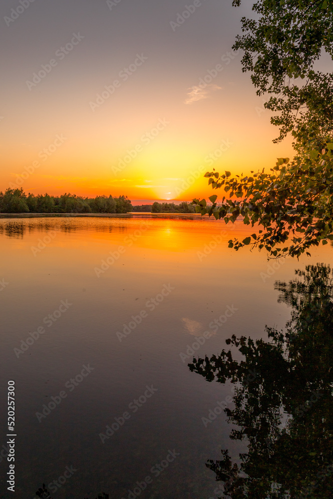 Sunset At Broadwater Lake in Harefield UK