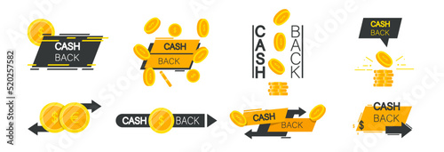 Cashback loyalty program concept vector illustration