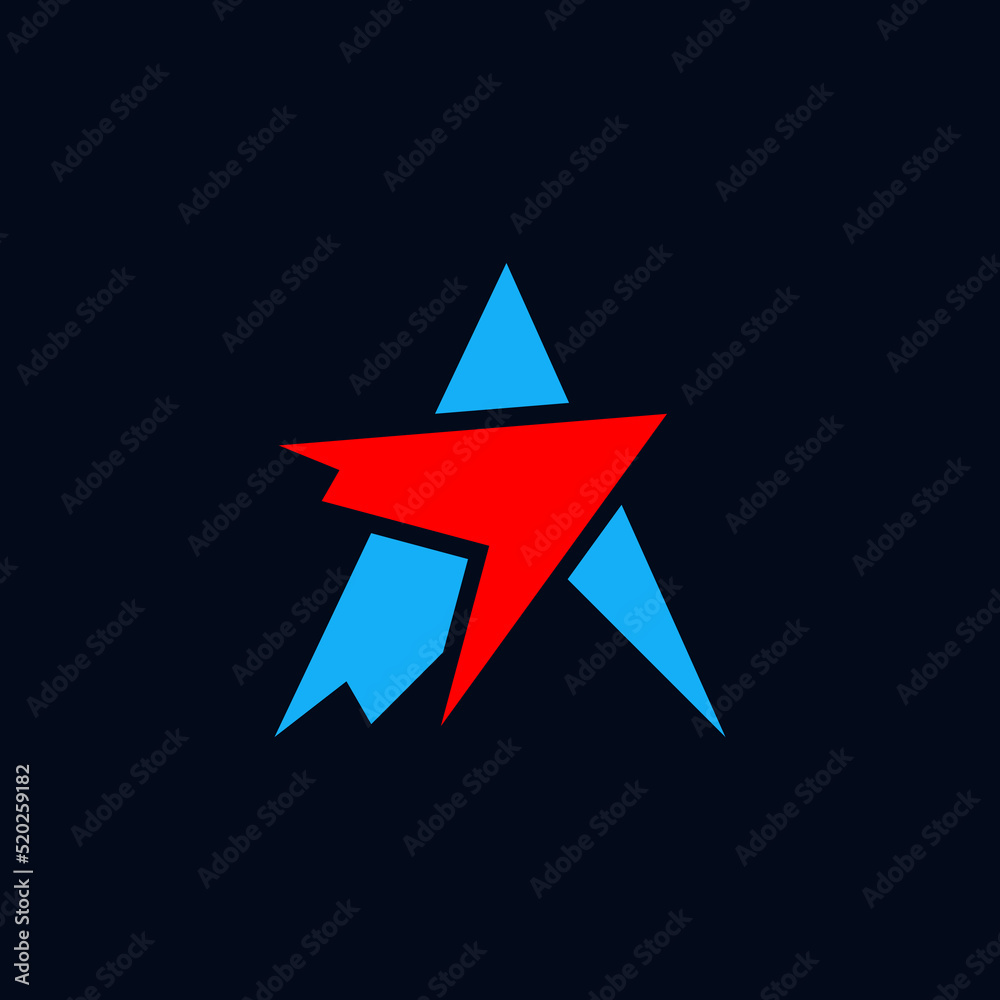 Arrow minimal logo concept template in red and blue color. Creative symbol design for a company. Bright element icon template. Arrow minimal logo concept template in red and blue color. Creative symbol design for a company. Bright element icon template.